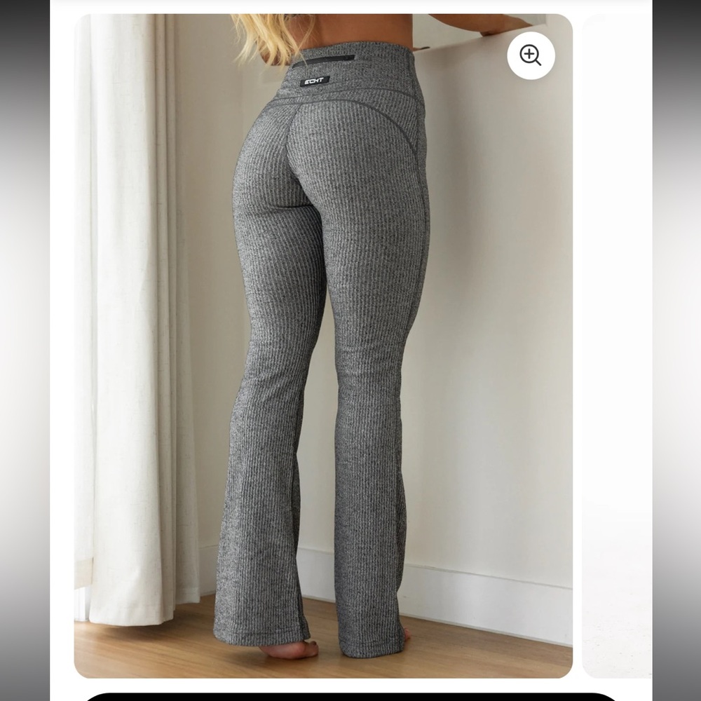 Gray Ribbed Women's Pants- Echt